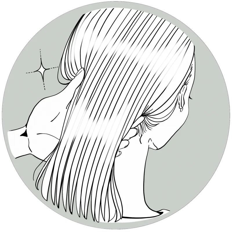 髪の綺麗な女性のイラスト